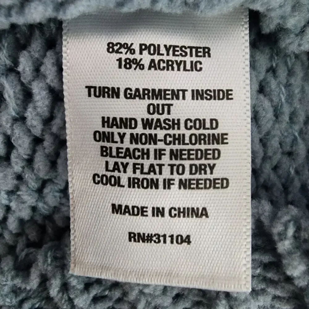 Wonderly Knit Turtleneck Baby Blue Sweater | Women's Small